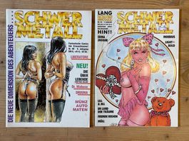2 Ausgaben SCHWERMETALL (Nr. 99 / Nr. 130) Erotik Comichefte