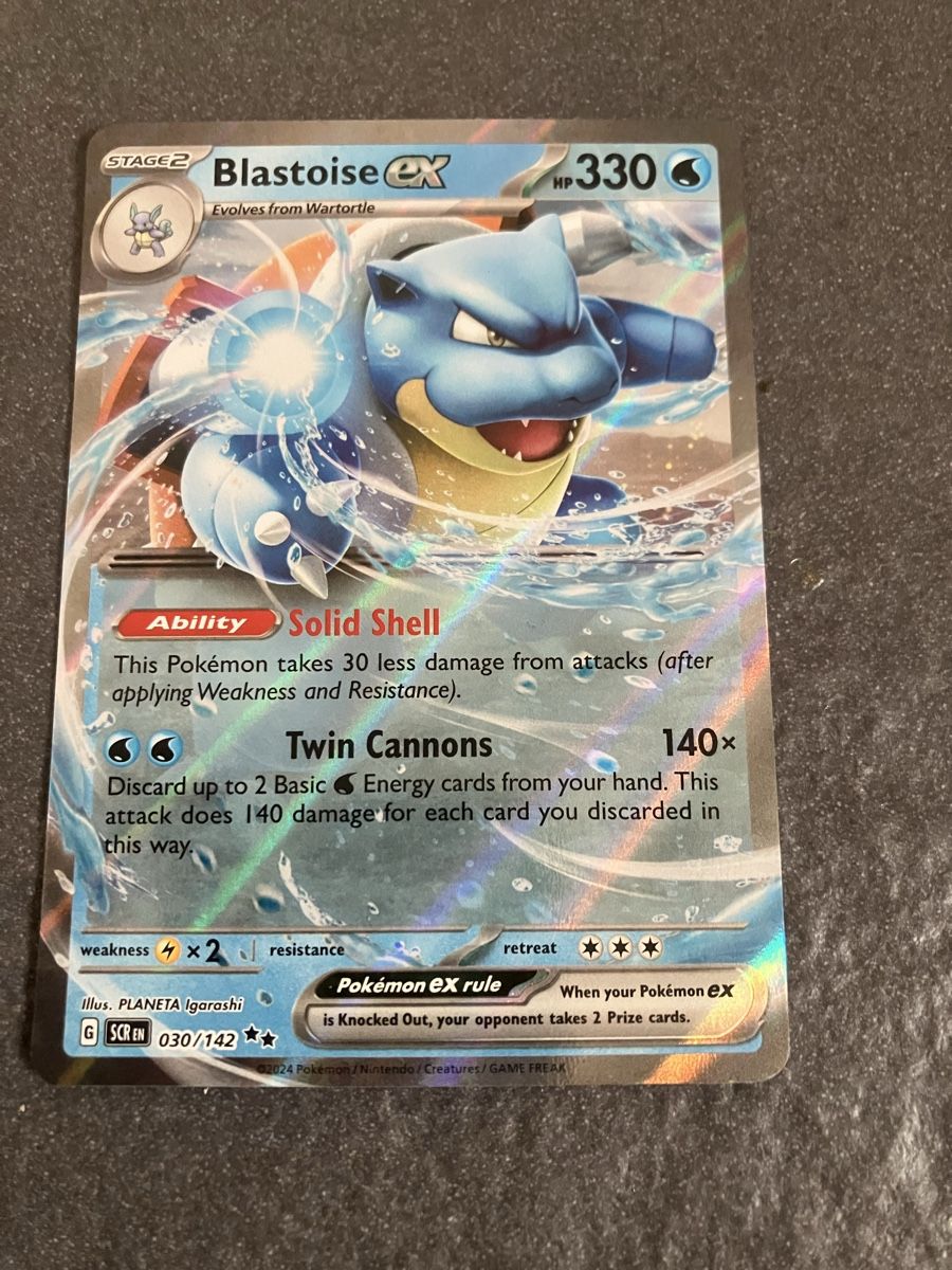 Pokémon Carte collezionabili: Pokemon Blastoise ex, Ultra Rare, Mint, Stellar Crown – Nuovo (secondo la descrizione) da Lyss venduto da Sandera20 1