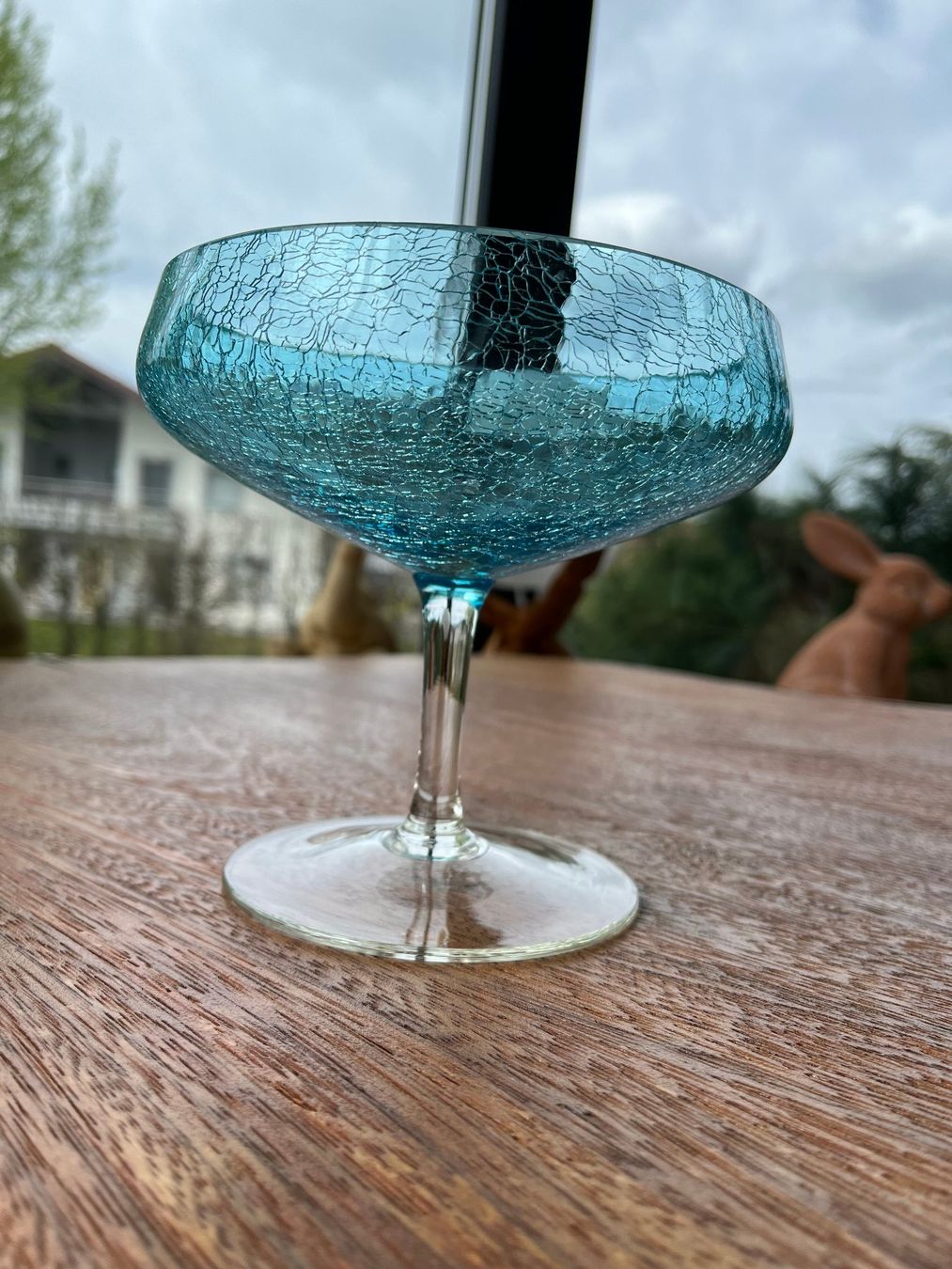 Tutte le decorazioni: Coupe en verre martelé turquoise – Nuovo (secondo la descrizione) da Genève venduto da rol_v8q2
