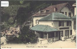 Finhaut - Vue du Haut - coloriert