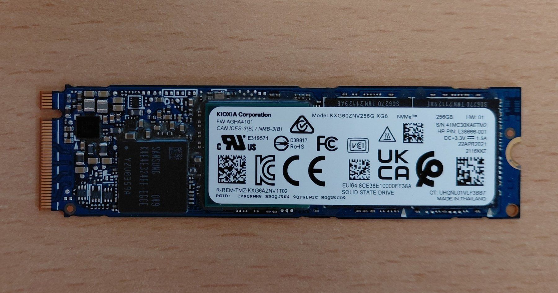 Samsung Harddisks: KIOXIA SSD NVMe 256 GB – Gebraucht aus Willisau von aronet