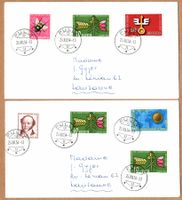 🇨🇭 Pully - 1954 sur deux enveloppes