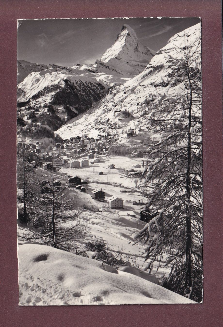 Ansichtskarten: ZERMATT - Matterhorn - 1962 – Gebraucht aus Pully von nicecards