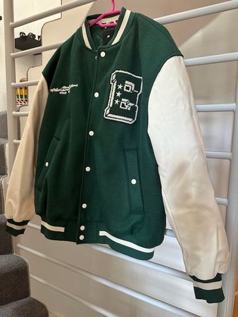 College Jacke, H&M, Gr. L, grün/weiss, Top Zustand!