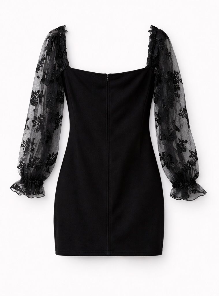 Shein Vestiti: Schwarzes Minikleid mit Spitze – Usato da Wädenswil venduto da BebaGlow 1