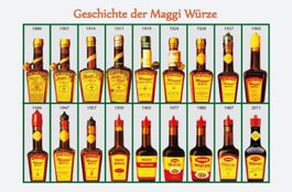 Blechschild-GESCHICHTE DER MAGGI WÜRZE