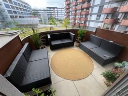 Rattan Lounge Schwarz