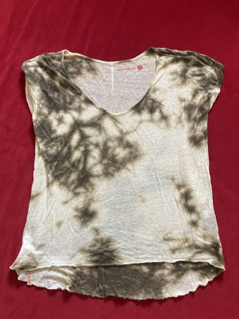 Yoga Searcher T-Shirt Damen Grösse 2 Leinen Mix Batik