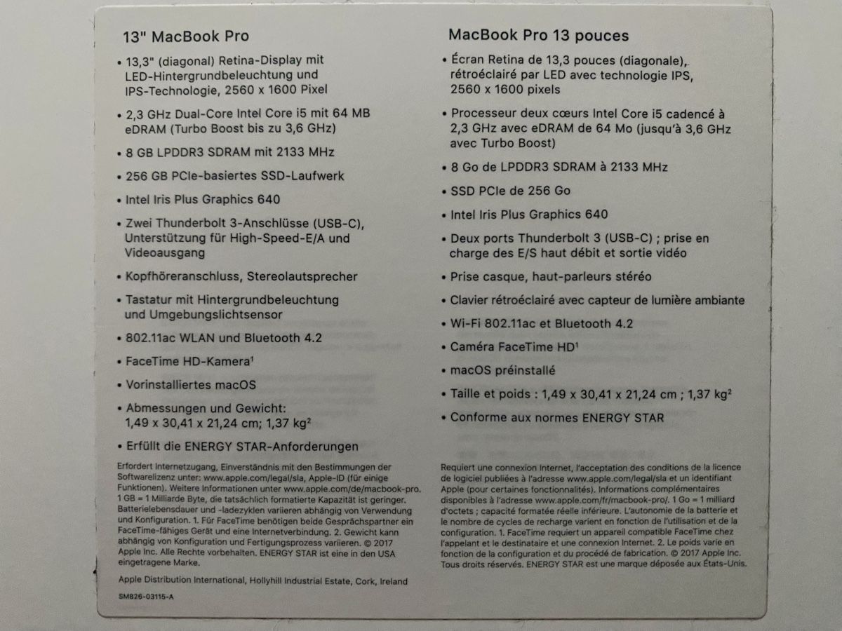 Apple Portables: MacBook Pro 13,3“ 256GB – D'occasion à Hombrechtikon par Loollaan 5