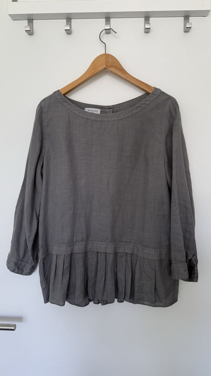 Rosso35 Camicette: Schöne Leinenbluse Rosso35 Gr. 40 – Usato da Oberrohrdorf venduto da Happyday05