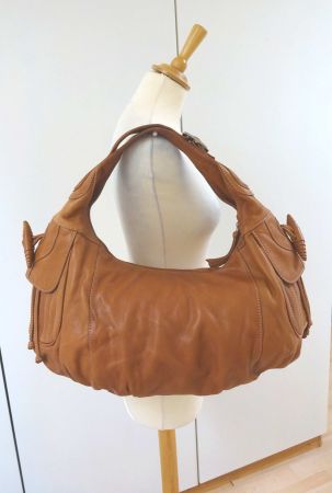 Giostra - Neue grosse Leder Tasche - braun