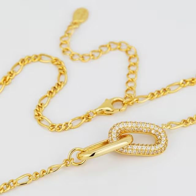 Catenine: Collier en argent 925 doré avec cristaux – Nuovo e nell'imballaggio originale da Boussens venduto da Mode_DS