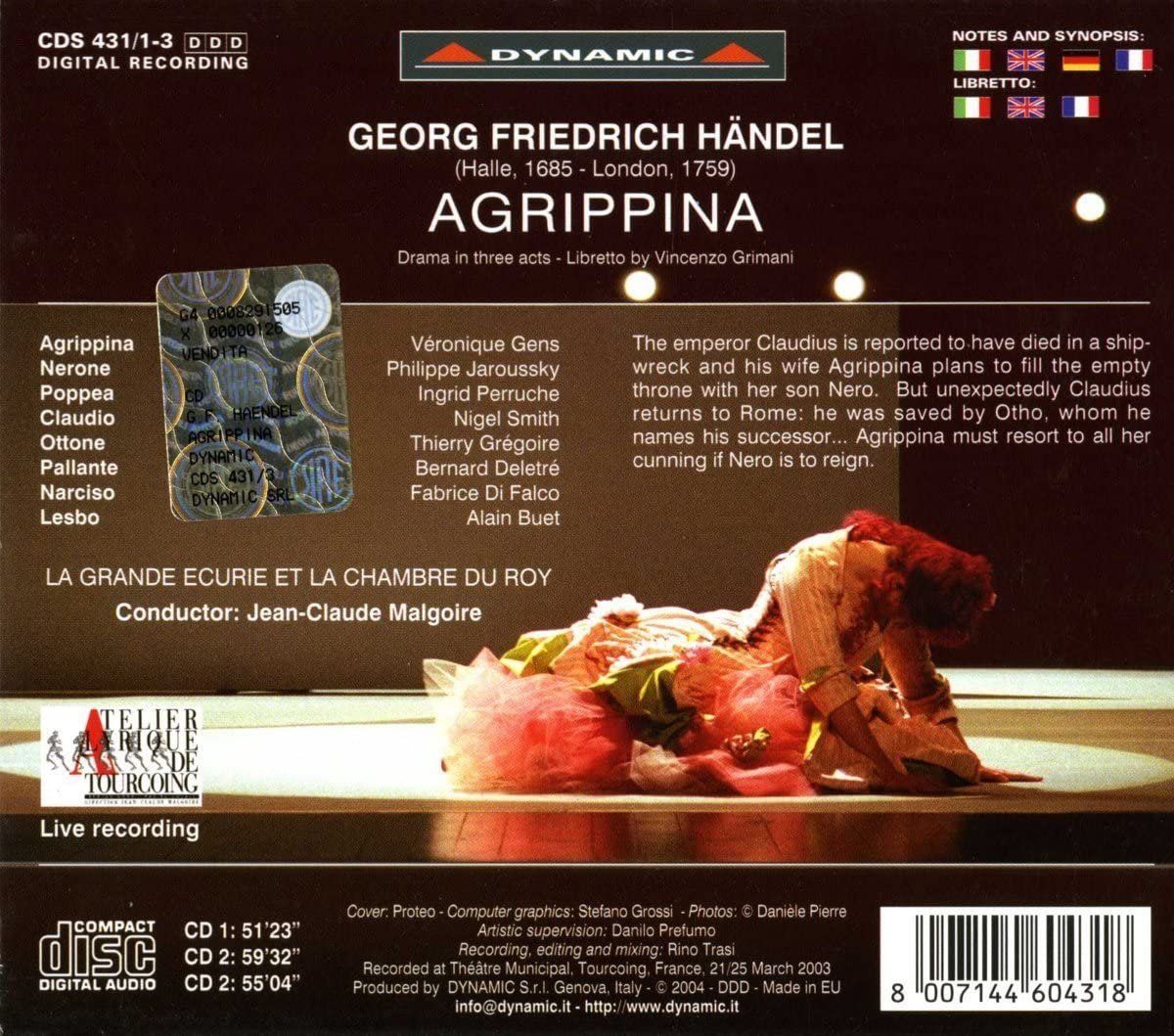 CD: Handel - Agrippina - 3 CD – Usato da Chavornay venduto da 4dphila 1