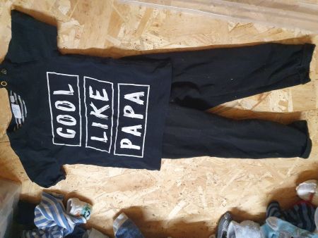 Baby Set Shirt Hose Black Cool like Papa