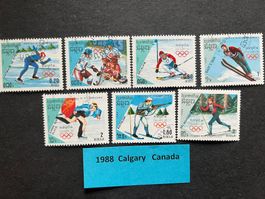 Kambotscha Olympia Winter Calgary 1988 gest. (E950)