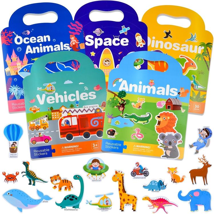 5 Stück Stickerbuch für Kleinkinder spielzeug ab 2 jahre (Neu (gemäss ...
