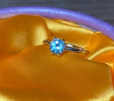 Blautopas Ring Silber 925 vergoldet 💎✨