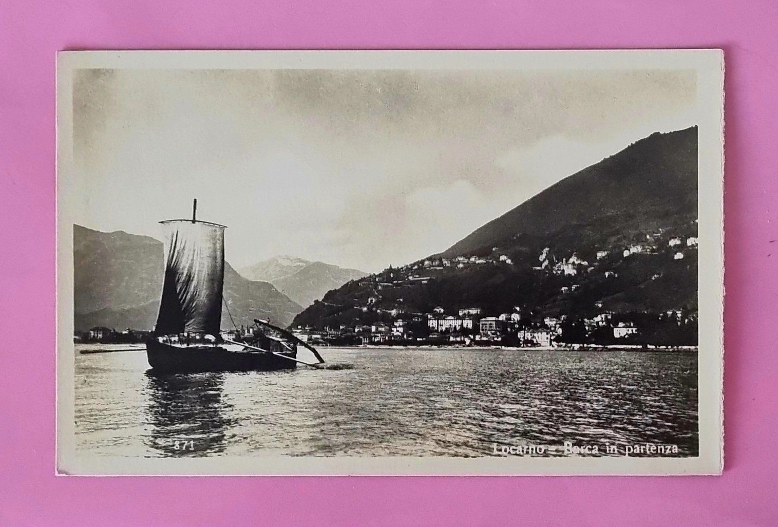 Ansichtskarten: Lugano - Barca in partenza – Gebraucht aus Rothrist von RROENK