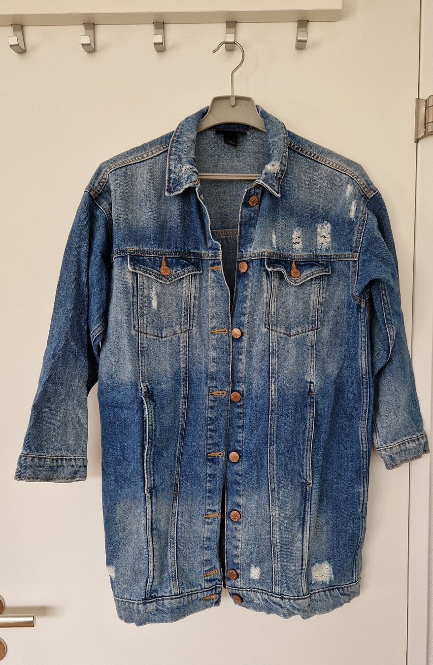 Monki Giacche: lange oversize Jeansjacke, Monki, Gr. XXS – Usato da Winterthur venduto da jamz77d