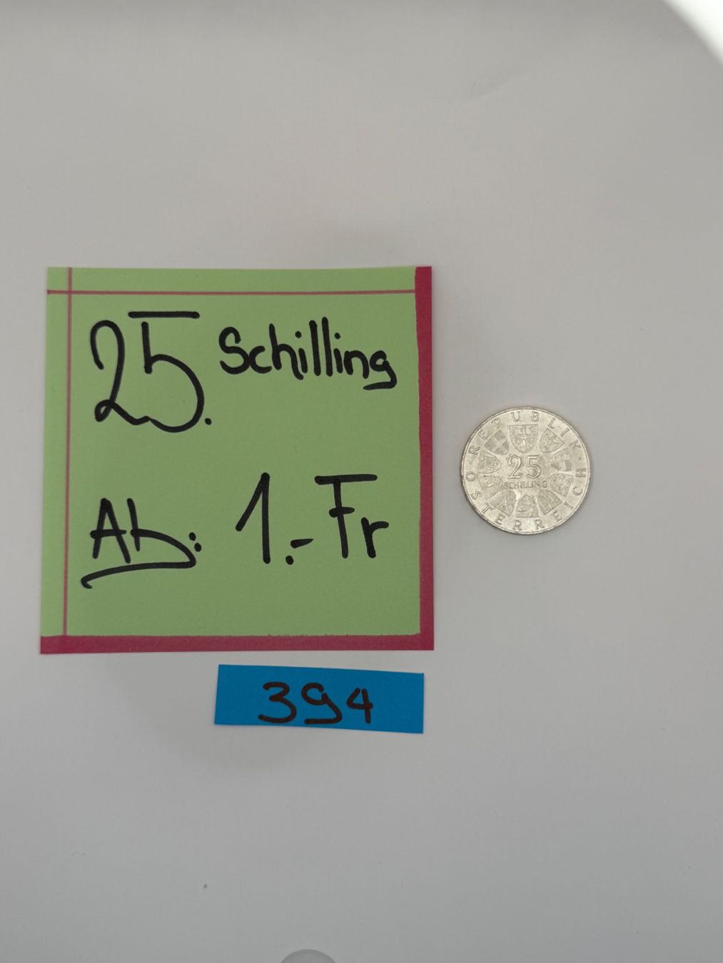 Toutes les monnaies: 25 Schilling Ab: 1.- Fr. – D'occasion à Engi par kasi09 1