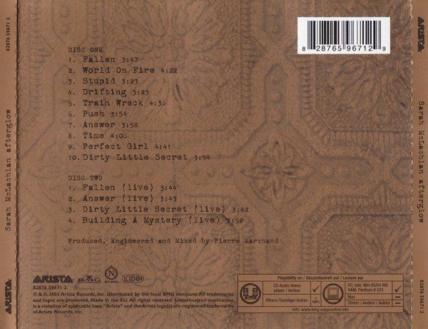 CD: set 2CD's - Sarah McLachlan - After Glow – Usato da Unterbäch venduto da eqlut 1