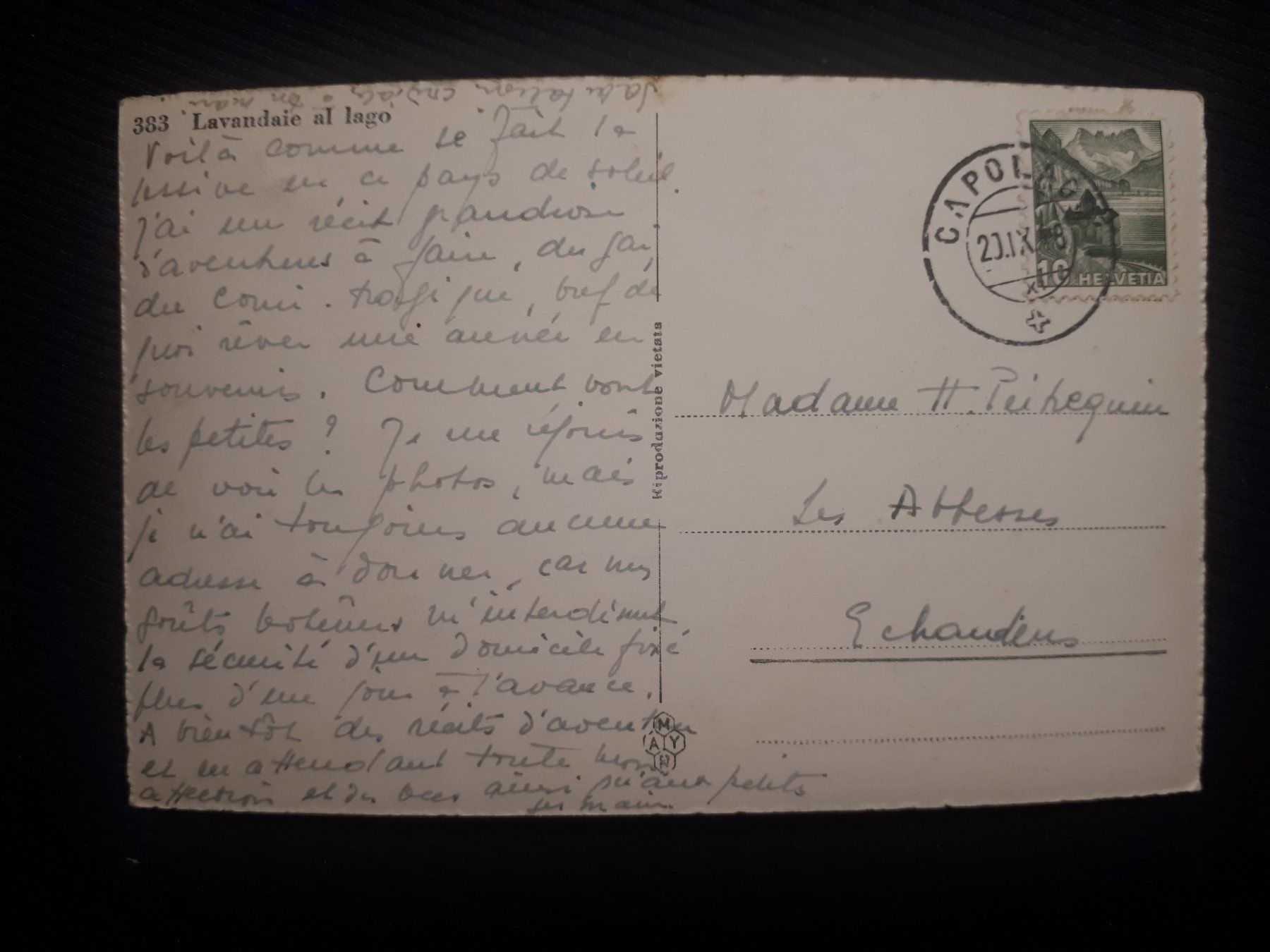 Ansichtskarten: LAVANDAIE AL LAGO 1948 – Gebraucht aus Ponto Valentino von giorgia06 1