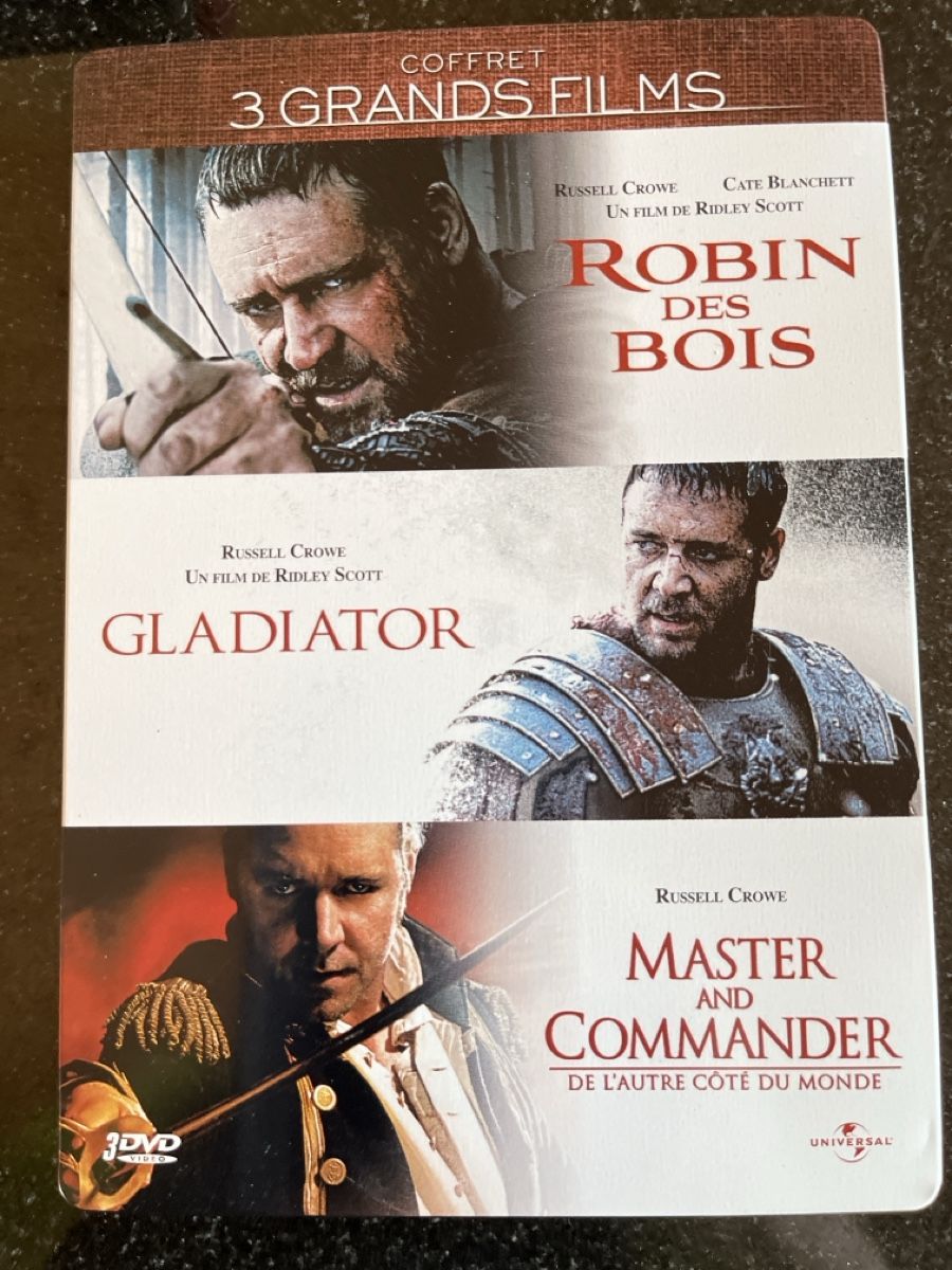 Coffret 3 DVD : Gladiator, Robin des Bois, Master&Commander (D'occasion ...