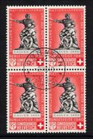 1940 Pro Patria B5c hellrot im Viererblock ʘ
