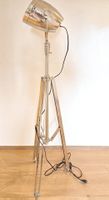 Vintage Stehlampe im Scheinwerfer-Design Metall silberfarben