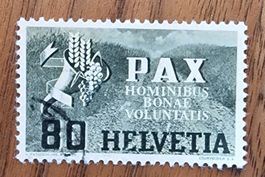 Schweiz PAX Abart 1945, Gedenkausgabe zum Waffenstillstand i