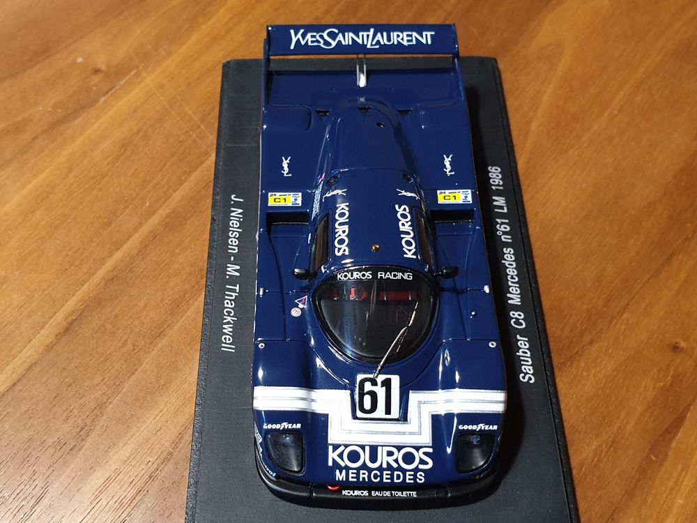 Spark Sauber Mercedes C8 #61 Kouros Racing Le Mans 1986 1/43 Scale