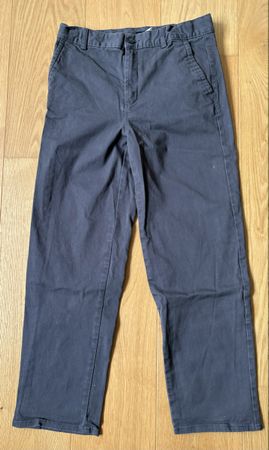 H&M Hose Straight Fit grau Grösse 158 verstellbar