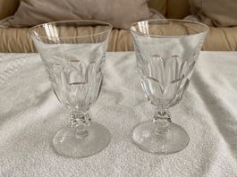 2 verres anciens Belle Époque / Art Nouveau – décor floral