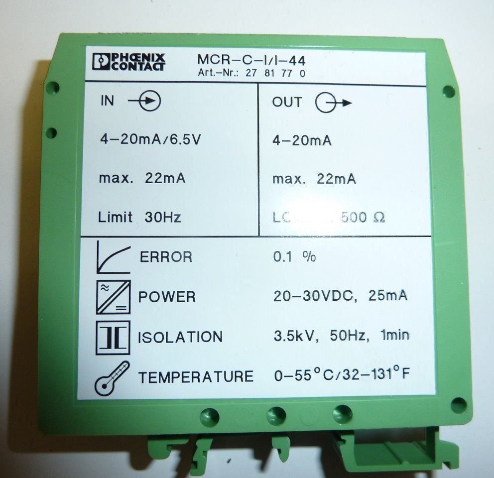 Phoenix Contact Componenti elettronici: Trennverstärker Phoenix Contact – Nuovo e nell'imballaggio originale da Lohn-Ammannsegg venduto da xymark 1