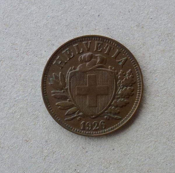 Alle Münzen: ++ 2 Rappen 1926 – Gebraucht aus Walkringen von Casablanca777