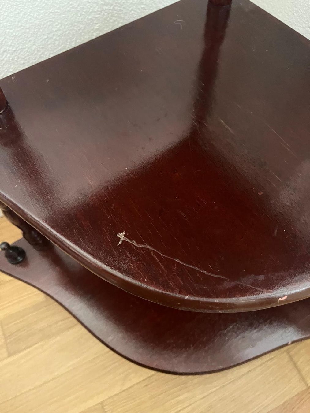 Scaffali: Vintage Eckregal aus Holz, rotbraun – Usato da Neuenkirch venduto da the_7pdb 4