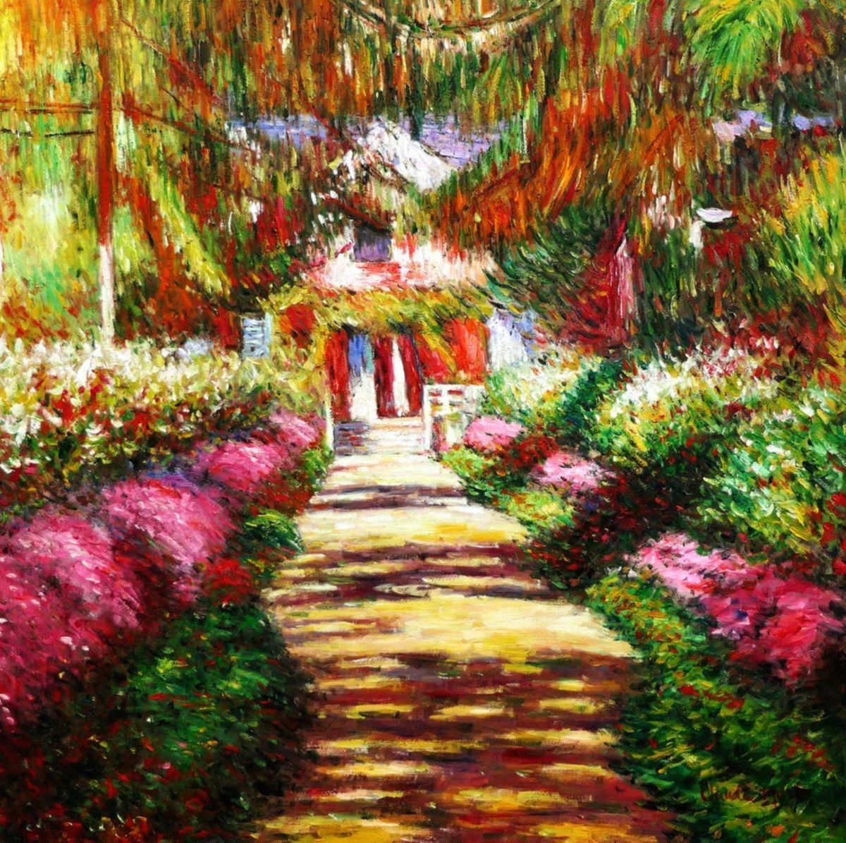Riproduzioni & Creazioni: Claude Monet - Pfad in Monet´s Garten – Nuovo (secondo la descrizione) da Larnaca venduto da KunstDepot24