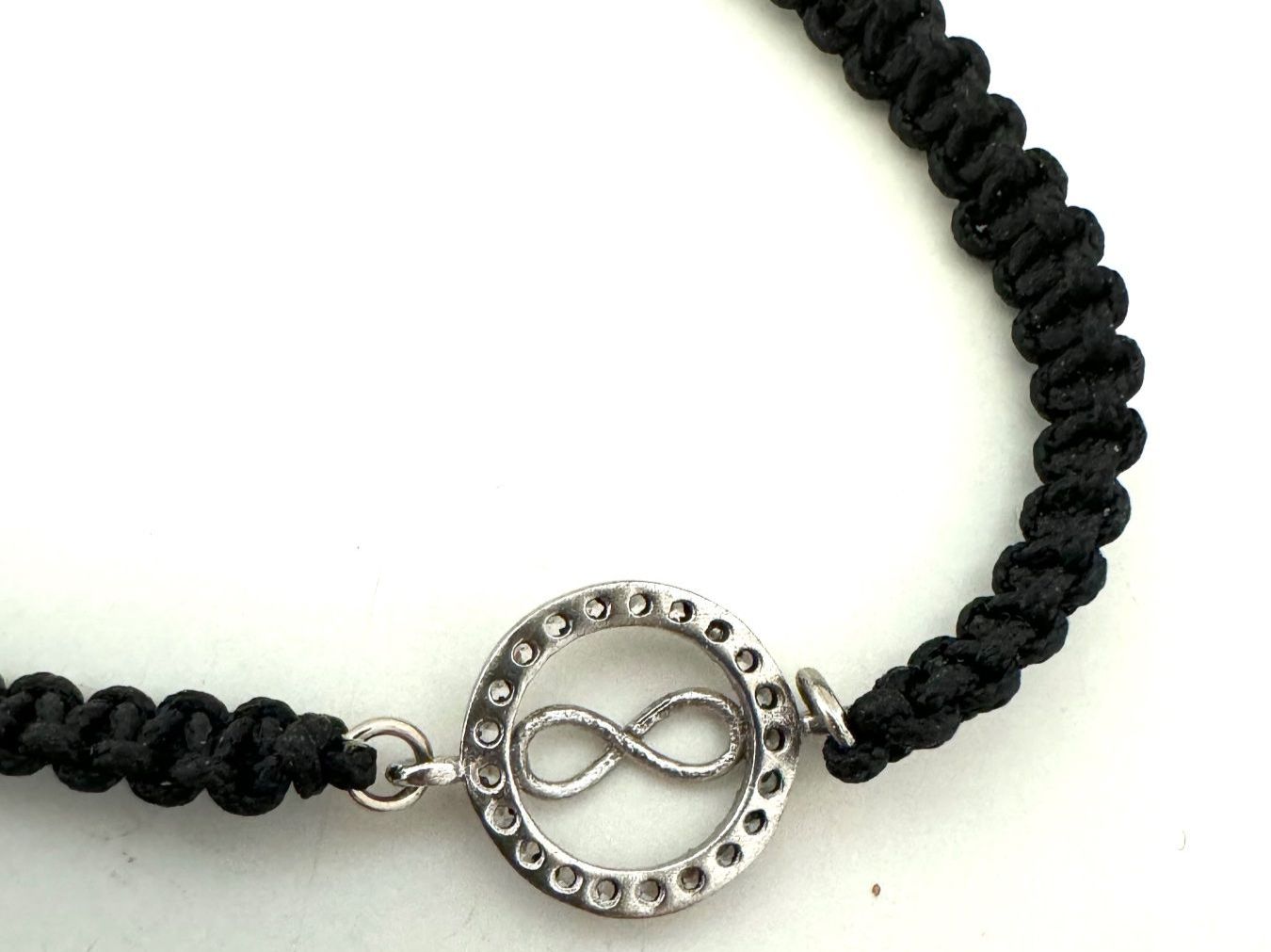 Bracciali & Braccialetti: Infinity Makramee Armband Sterling Silber, Handmade Schwarz – Nuovo (secondo la descrizione) da Goldach venduto da byBigo 1