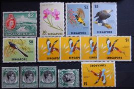 Singapore British ex. Kat. 12-68 **/* 1948/62 Kat. 232 Euro
