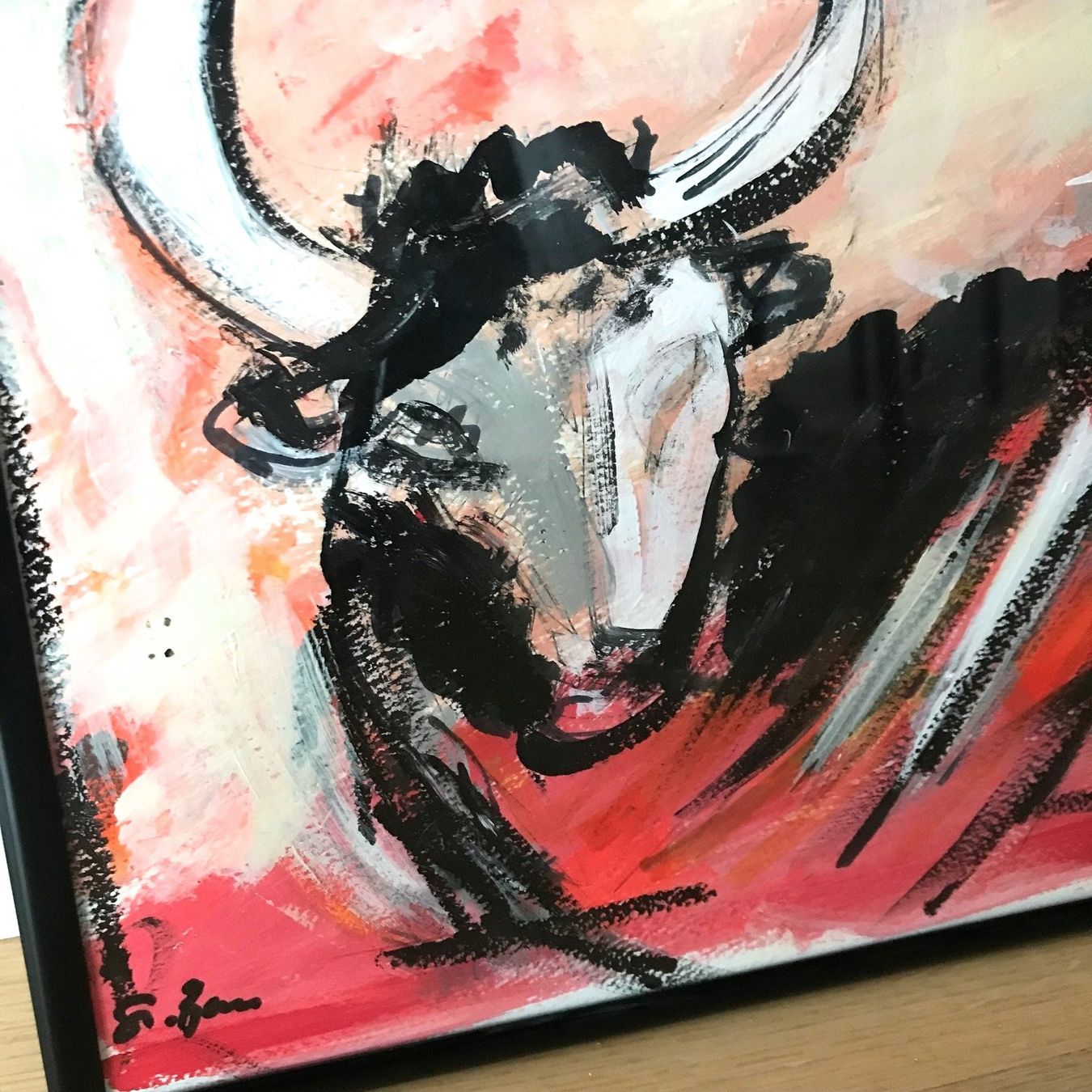Dipinti: Toro Stier Bild Moderne Kunst Expressionismus Acryl St. Bam – Nuovo (secondo la descrizione) da St. Niklausen LU venduto da Stefan_Bammert_Art 1