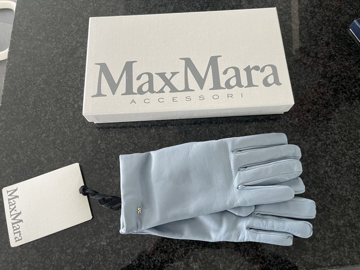 Handschuhe & Handstulpen: Leder handschuhe hellblau - Neu – Neu und originalverpackt aus Freienbach von alile