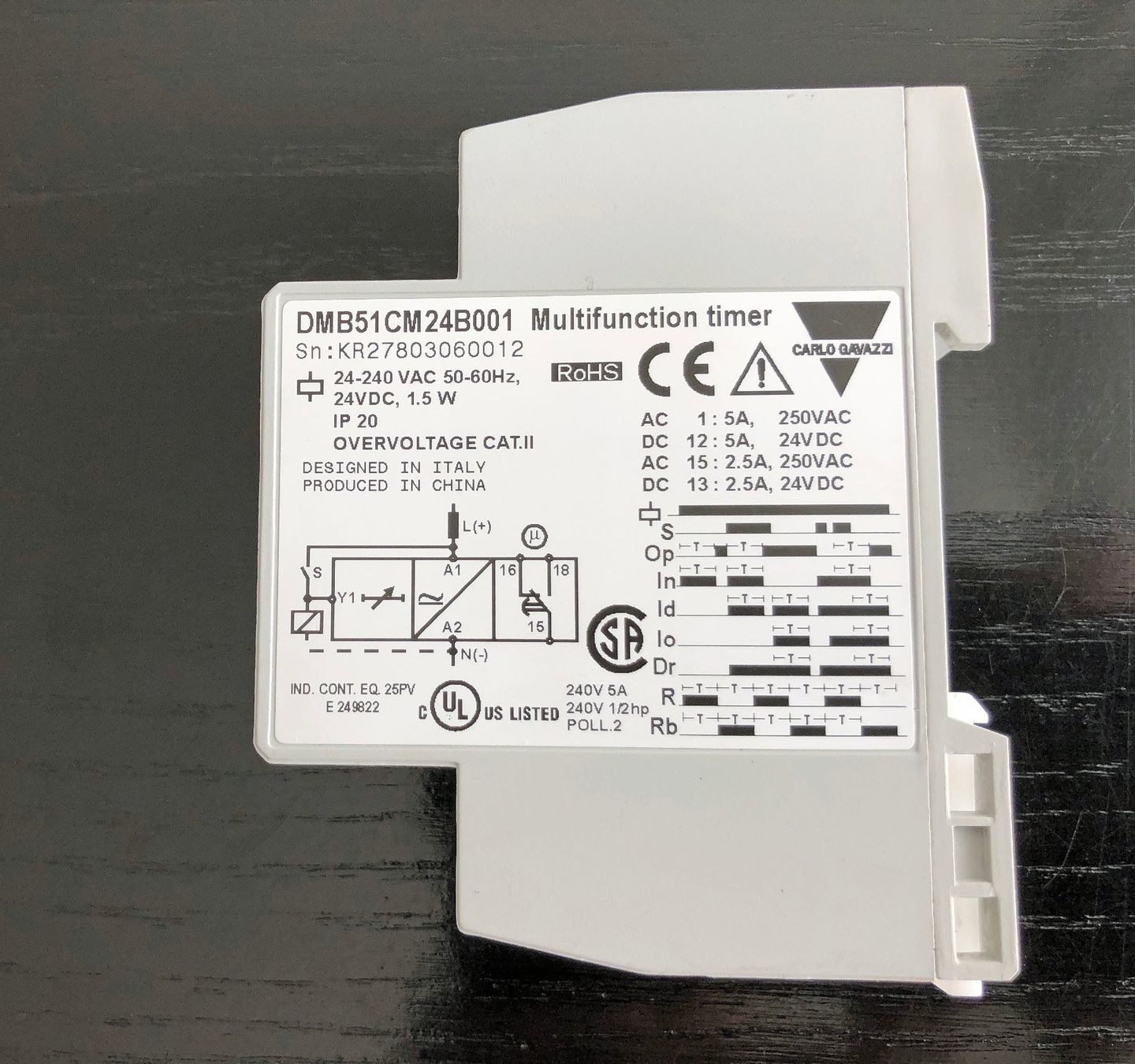 Componenti elettronici: Multifunktions Timer DMB5 - von CARLO GAVAZZI – Nuovo (secondo la descrizione) da Edlibach venduto da habaum 2