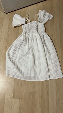 Sommerkleid weiss mit Spaghettiträgern gebraucht