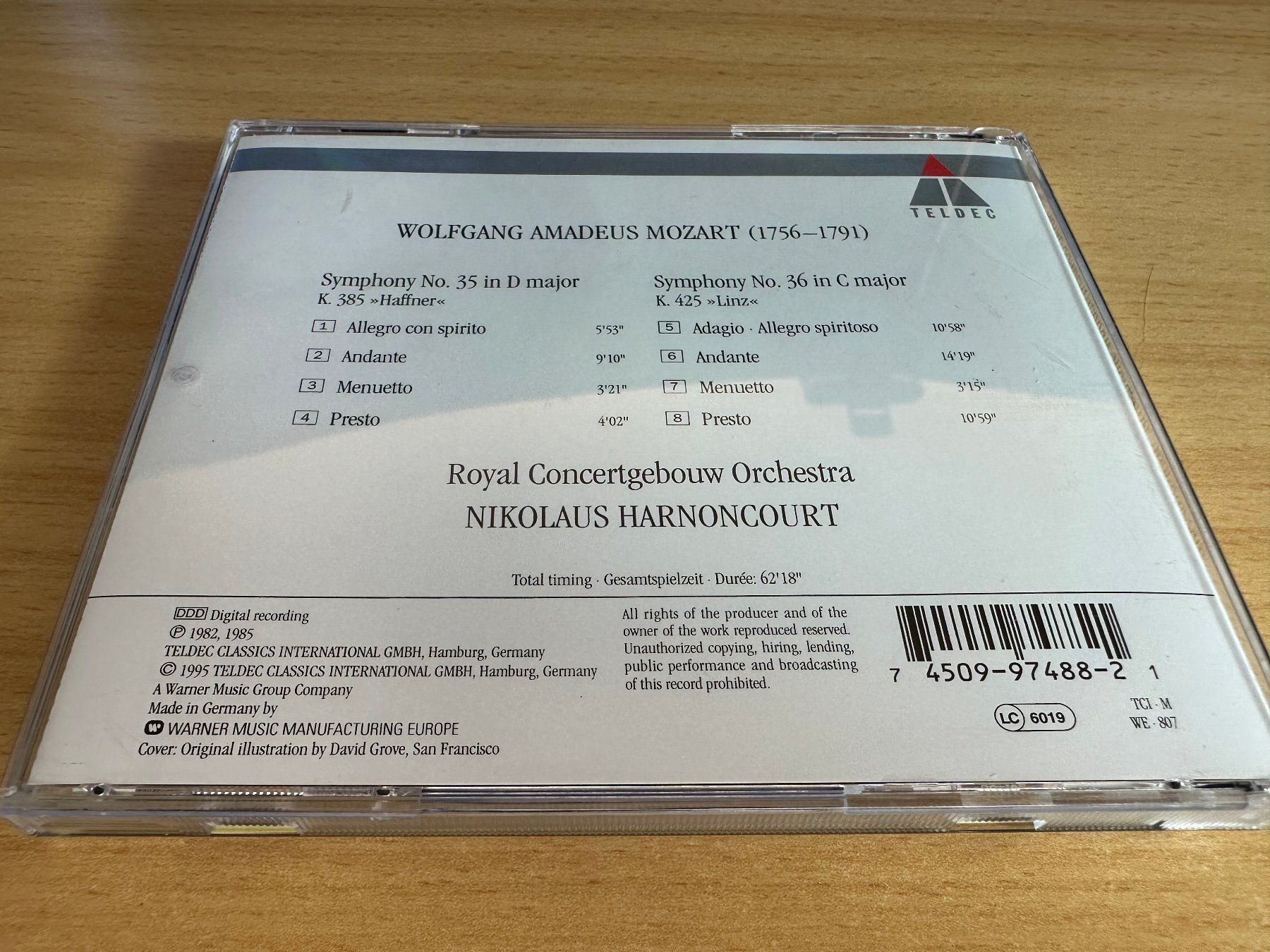 CD: Mozart - Symphony No. 35 "Haffner", Symphony No. 36 "Linz" – Usato da Rikon im Tösstal venduto da Alpenmutz 1