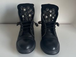 Glamour Boots, 37/38 Biker, Festival, Party Swarovski,Herbst