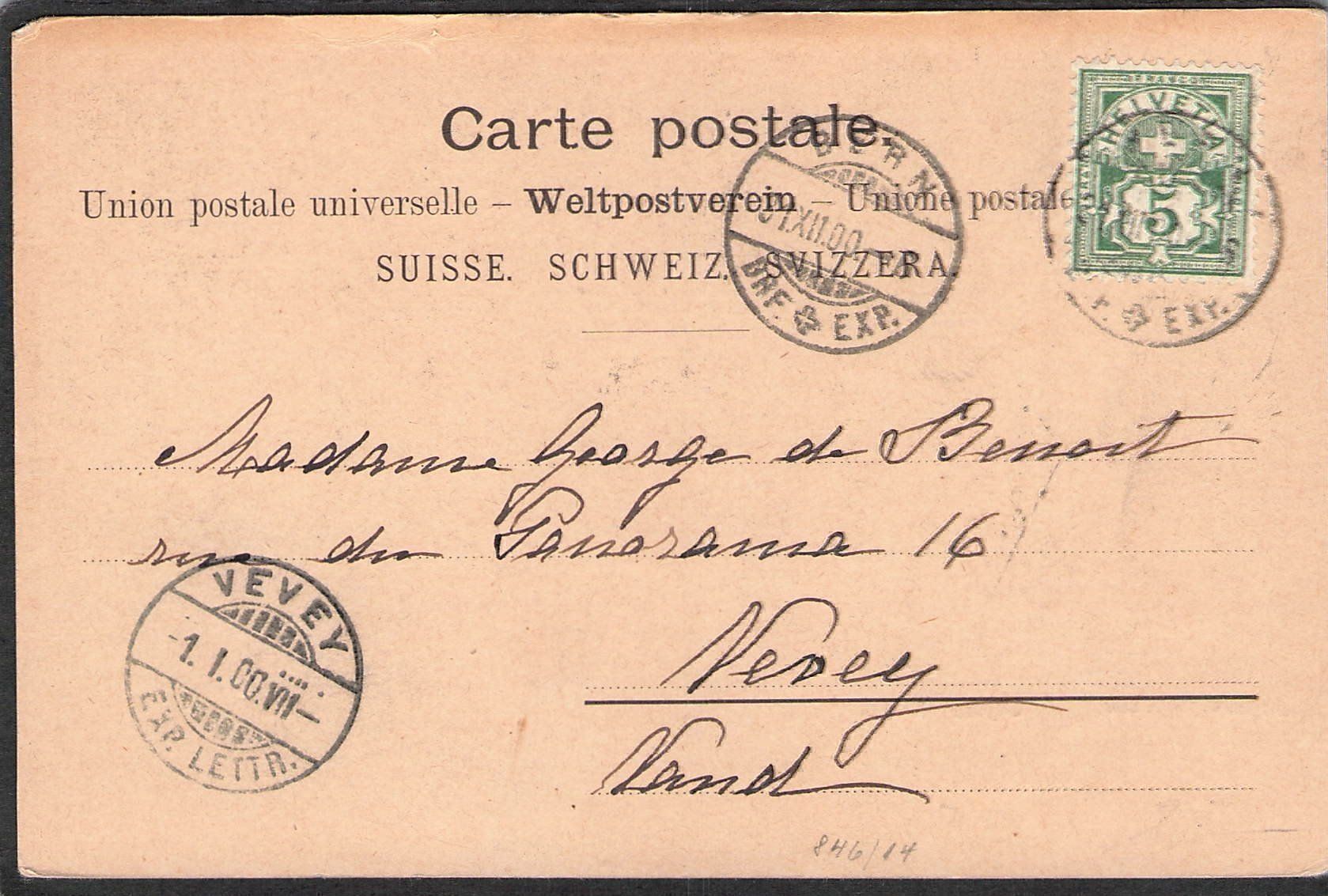 Ansichtskarten: , AK Bern , 1900 – Gebraucht aus Reichenburg von ibiza18 1