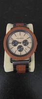 HOLZKERN Uhr Holzuhr Chronograph Metall Gebrauchter Zustand 
