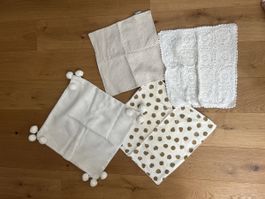 4 Kissenbezüge, In Beige und Weiss Tönen