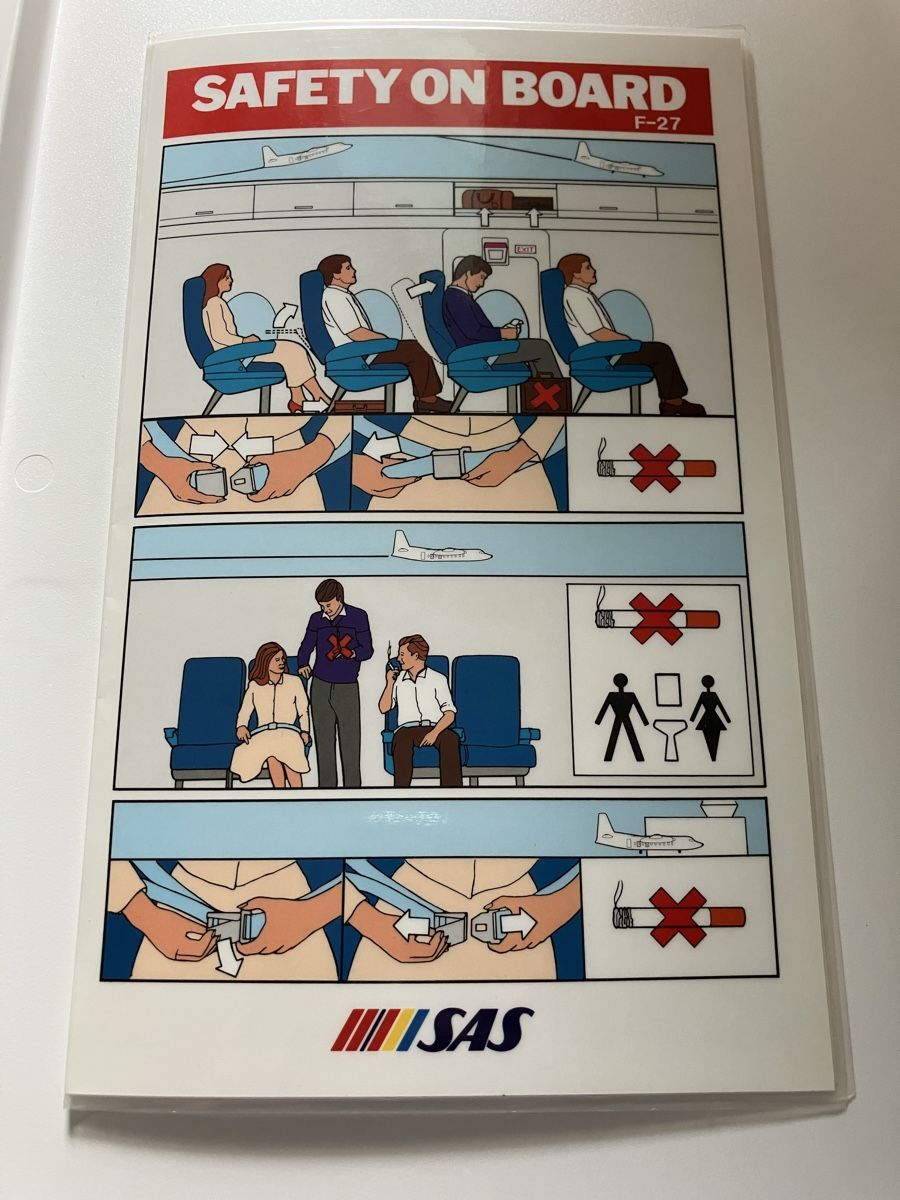 Documenti: SAS Safety Card F-27 – Usato da Zürich venduto da Classic_Collection_Zurich