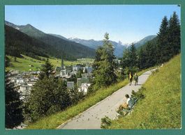 Davos, Höhenpromenade gegen Tinzenhorn, 1987, gelaufen